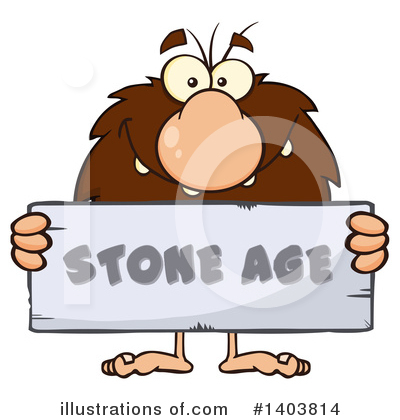 Royalty-Free (RF) Caveman Clipart Illustration by Hit Toon - Stock Sample #1403814