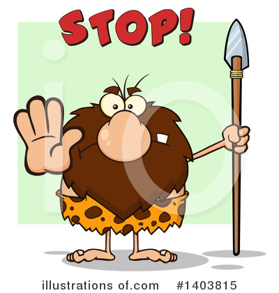Royalty-Free (RF) Caveman Clipart Illustration by Hit Toon - Stock Sample #1403815