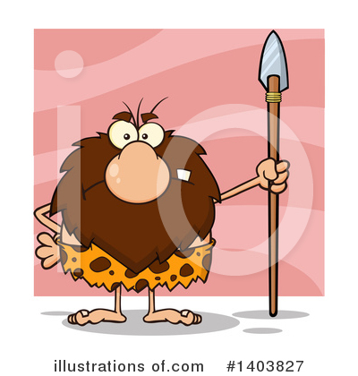 Royalty-Free (RF) Caveman Clipart Illustration by Hit Toon - Stock Sample #1403827