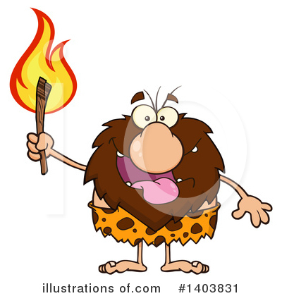 Royalty-Free (RF) Caveman Clipart Illustration by Hit Toon - Stock Sample #1403831