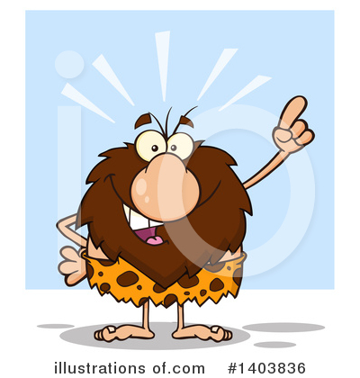 Royalty-Free (RF) Caveman Clipart Illustration by Hit Toon - Stock Sample #1403836