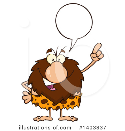Royalty-Free (RF) Caveman Clipart Illustration by Hit Toon - Stock Sample #1403837