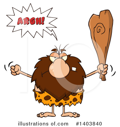 Royalty-Free (RF) Caveman Clipart Illustration by Hit Toon - Stock Sample #1403840