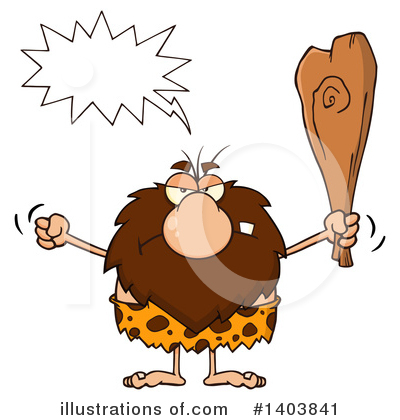Royalty-Free (RF) Caveman Clipart Illustration by Hit Toon - Stock Sample #1403841