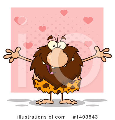 Royalty-Free (RF) Caveman Clipart Illustration by Hit Toon - Stock Sample #1403843