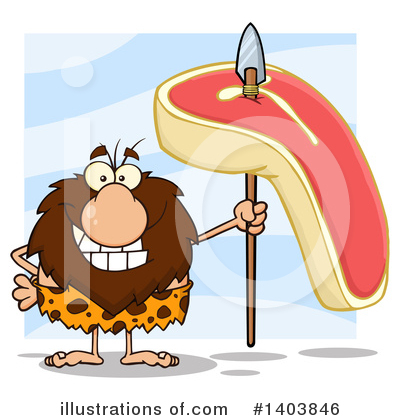 Royalty-Free (RF) Caveman Clipart Illustration by Hit Toon - Stock Sample #1403846