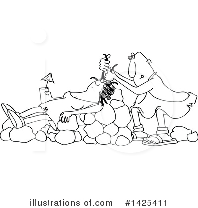 Royalty-Free (RF) Caveman Clipart Illustration by djart - Stock Sample #1425411