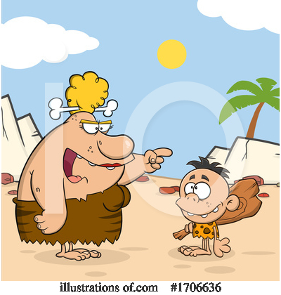 Royalty-Free (RF) Caveman Clipart Illustration by Hit Toon - Stock Sample #1706636