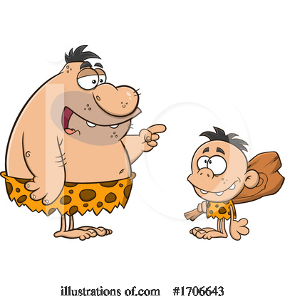 Royalty-Free (RF) Caveman Clipart Illustration by Hit Toon - Stock Sample #1706643