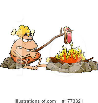Royalty-Free (RF) Caveman Clipart Illustration by Hit Toon - Stock Sample #1773321