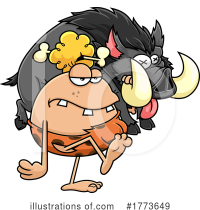 Royalty-Free (RF) Caveman Clipart Illustration by Hit Toon - Stock Sample #1773649