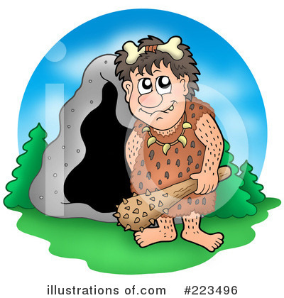 Royalty-Free (RF) Caveman Clipart Illustration by visekart - Stock Sample #223496