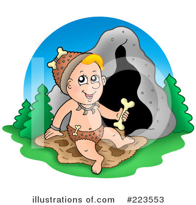 Royalty-Free (RF) Caveman Clipart Illustration by visekart - Stock Sample #223553