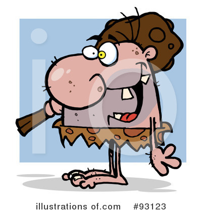 Royalty-Free (RF) Caveman Clipart Illustration by Hit Toon - Stock Sample #93123