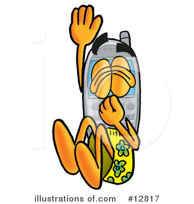 Royalty-Free (RF) Cell Phone Character Clipart Illustration by Mascot Junction - Stock Sample #12817