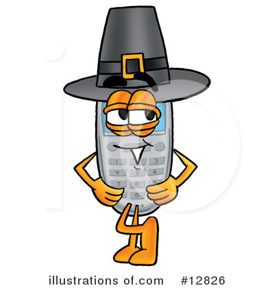 Royalty-Free (RF) Cell Phone Character Clipart Illustration by Mascot Junction - Stock Sample #12826