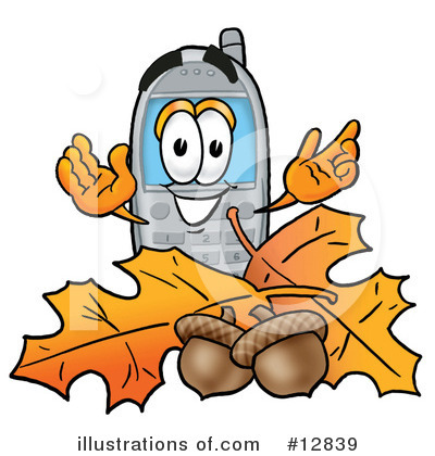 Royalty-Free (RF) Cell Phone Character Clipart Illustration by Mascot Junction - Stock Sample #12839