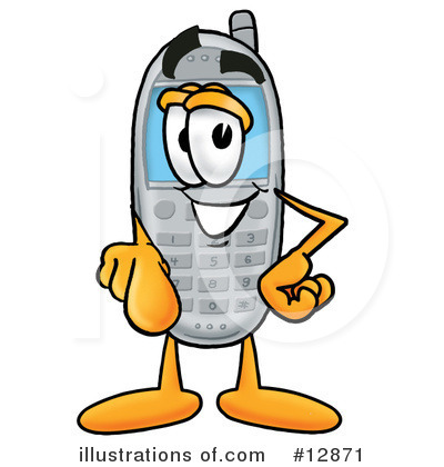 Cell Phone Character Clipart #12871 by Toons4Biz