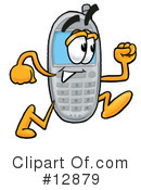 Cell Phone Character Clipart #12879 by Mascot Junction