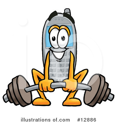 Cell Phone Character Clipart #12886 by Toons4Biz