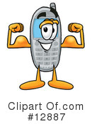 Cell Phone Character Clipart #12887 by Mascot Junction