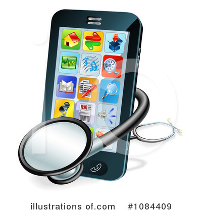 Royalty-Free (RF) Cell Phone Clipart Illustration by AtStockIllustration - Stock Sample #1084409
