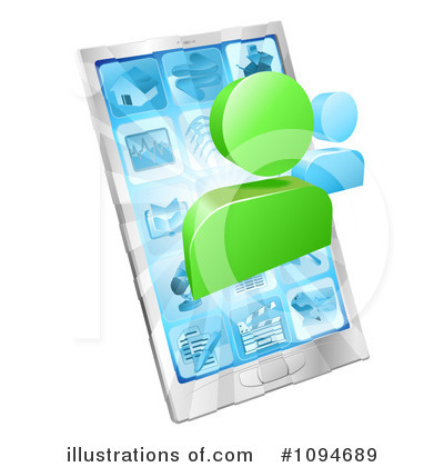 Royalty-Free (RF) Cell Phone Clipart Illustration by AtStockIllustration - Stock Sample #1094689