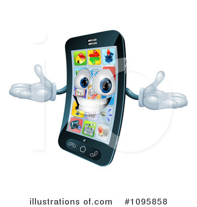 Royalty-Free (RF) Cell Phone Clipart Illustration by AtStockIllustration - Stock Sample #1095858
