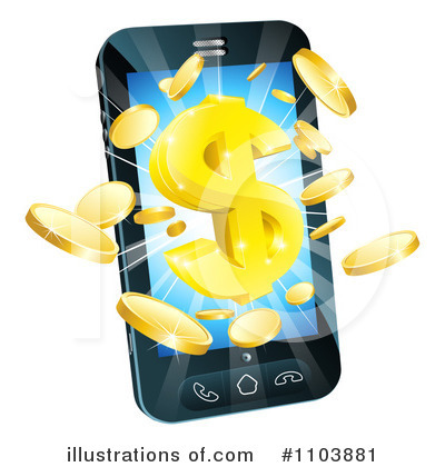 Royalty-Free (RF) Cell Phone Clipart Illustration by AtStockIllustration - Stock Sample #1103881