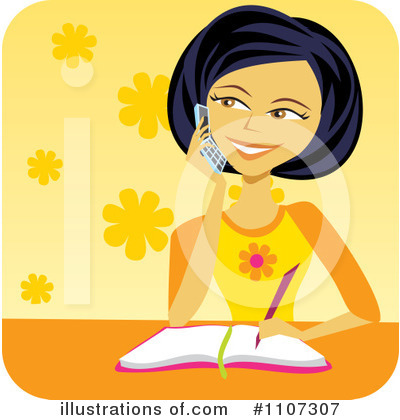 Royalty-Free (RF) Cell Phone Clipart Illustration by Amanda Kate - Stock Sample #1107307