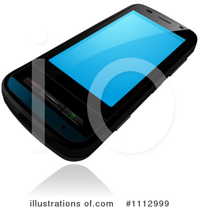 Royalty-Free (RF) Cell Phone Clipart Illustration by dero - Stock Sample #1112999