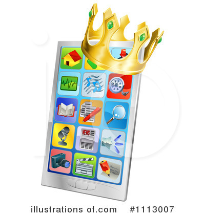 Royalty-Free (RF) Cell Phone Clipart Illustration by AtStockIllustration - Stock Sample #1113007