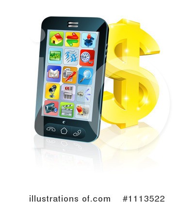 Royalty-Free (RF) Cell Phone Clipart Illustration by AtStockIllustration - Stock Sample #1113522