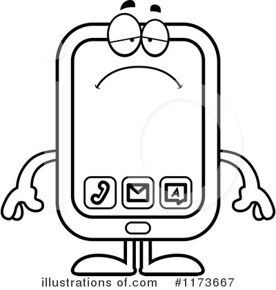 Royalty-Free (RF) Cell Phone Clipart Illustration by Cory Thoman - Stock Sample #1173667
