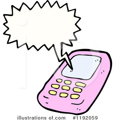 Royalty-Free (RF) Cell Phone Clipart Illustration by lineartestpilot - Stock Sample #1192059