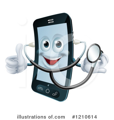Royalty-Free (RF) Cell Phone Clipart Illustration by AtStockIllustration - Stock Sample #1210614