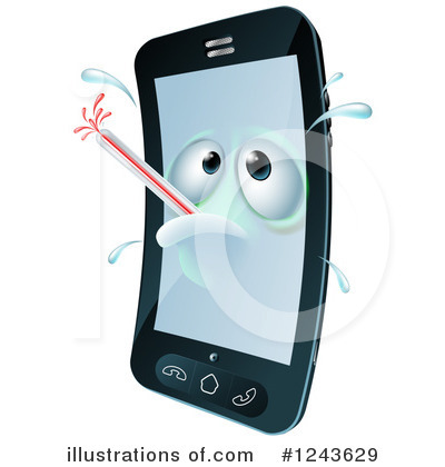 Royalty-Free (RF) Cell Phone Clipart Illustration by AtStockIllustration - Stock Sample #1243629