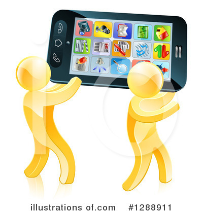 Royalty-Free (RF) Cell Phone Clipart Illustration by AtStockIllustration - Stock Sample #1288911