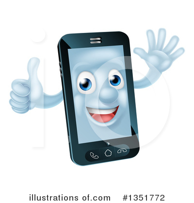 Royalty-Free (RF) Cell Phone Clipart Illustration by AtStockIllustration - Stock Sample #1351772