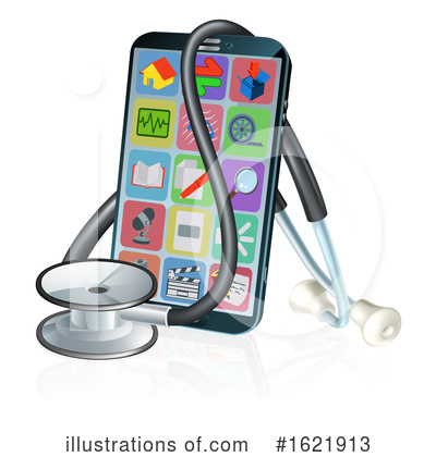 Royalty-Free (RF) Cell Phone Clipart Illustration by AtStockIllustration - Stock Sample #1621913