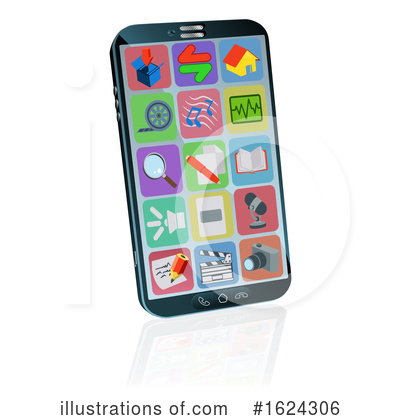 Royalty-Free (RF) Cell Phone Clipart Illustration by AtStockIllustration - Stock Sample #1624306