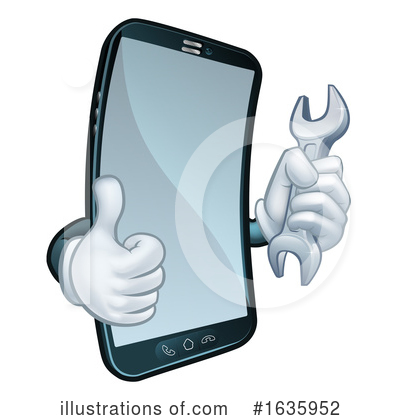 Royalty-Free (RF) Cell Phone Clipart Illustration by AtStockIllustration - Stock Sample #1635952