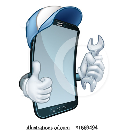 Royalty-Free (RF) Cell Phone Clipart Illustration by AtStockIllustration - Stock Sample #1669494