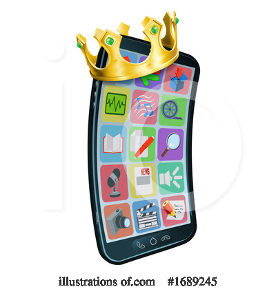 Royalty-Free (RF) Cell Phone Clipart Illustration by AtStockIllustration - Stock Sample #1689245