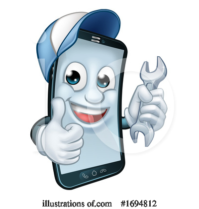 Royalty-Free (RF) Cell Phone Clipart Illustration by AtStockIllustration - Stock Sample #1694812