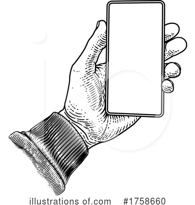Royalty-Free (RF) Cell Phone Clipart Illustration by AtStockIllustration - Stock Sample #1758660