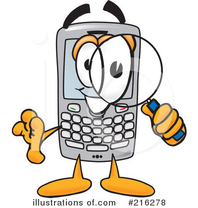 Royalty-Free (RF) Cell Phone Clipart Illustration by Mascot Junction - Stock Sample #216278
