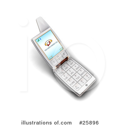 Royalty-Free (RF) Cell Phone Clipart Illustration by KJ Pargeter - Stock Sample #25896