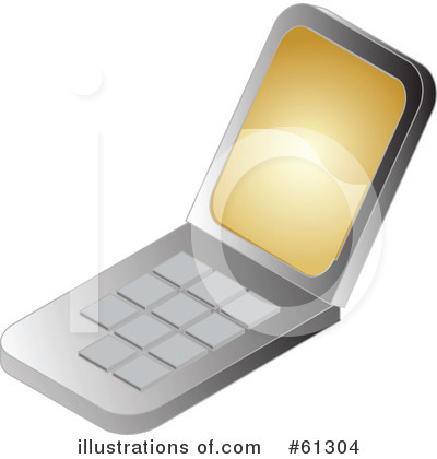 Royalty-Free (RF) Cell Phone Clipart Illustration by Kheng Guan Toh - Stock Sample #61304