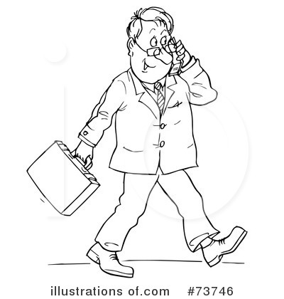 Royalty-Free (RF) Cell Phone Clipart Illustration by Alex Bannykh - Stock Sample #73746